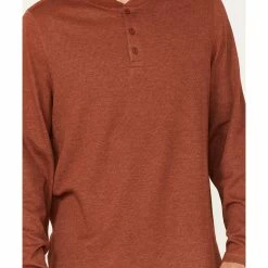 Brothers & Sons Men's Henley Thermal T-Shirt  Dark Orange -Brothers + Sons shop 2000375473 801 P3