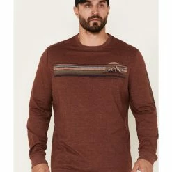 Brothers & Sons Men's Color Block Sunset Logo Long Sleeve T-Shirt
