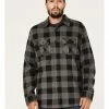 Brothers & Sons Men's Large Jacquard Plaid Button-Down Western Shirt Charcoal 1 Brothers & Sons Men's Large Jacquard Plaid Button-Down Western Shirt Charcoal -Brothers + Sons shop 2000375555 022 P1
