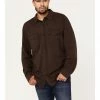 Brothers & Sons Men's Solid Pigment Slub Button-Down Western Shirt  Dark Brown -Brothers + Sons shop 2000375557 201 P1