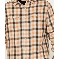 Brothers & Sons Men's Plaid Print Long Sleeve Button-Down Shirt Sand 9 Brothers & Sons Men's Plaid Print Long Sleeve Button-Down Shirt Sand -Brothers + Sons shop 2000381326 295 P3
