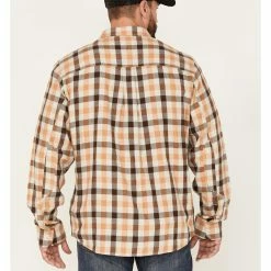 Brothers & Sons Men's Plaid Print Long Sleeve Button-Down Shirt Sand 10 Brothers & Sons Men's Plaid Print Long Sleeve Button-Down Shirt Sand -Brothers + Sons shop 2000381326 295 P4