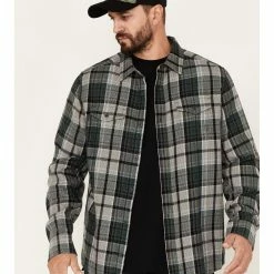 Brothers & Sons Men's Plaid Print Long Sleeve Button-Down Shirt Charcoal -Brothers + Sons shop 2000381328 022 P1 1