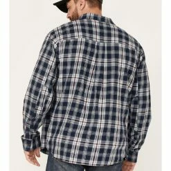 Brothers & Sons Men's Plaid Long Sleeve Button Down Western Shirt Navy 10 Brothers & Sons Men's Plaid Long Sleeve Button Down Western Shirt Navy -Brothers + Sons shop 2000381330 410 P4