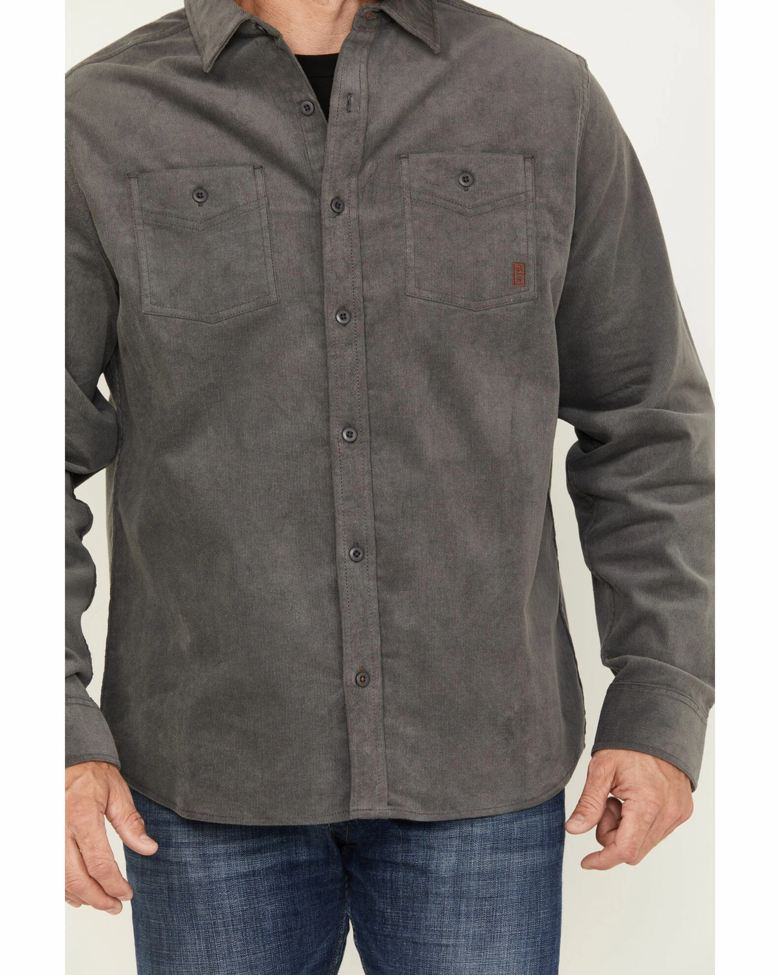 Brothers & Sons Men's Long Sleeve Button Down Western Shirt Charcoal 5 Brothers & Sons Men's Long Sleeve Button Down Western Shirt Charcoal - Image 3