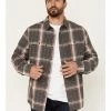 Brothers & Sons Men's Everyday Plaid Print Long Sleeve Button-Down Flannel Shirt Charcoal -Brothers + Sons shop 2000381531 022 P1