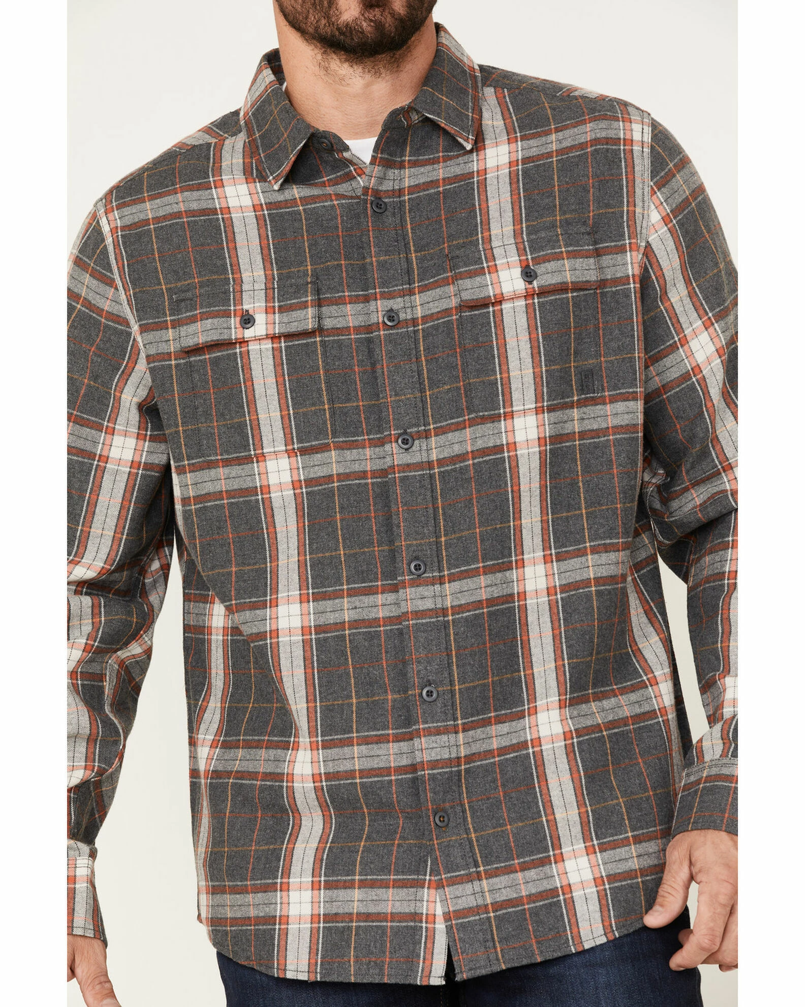 Brothers & Sons Men's Everyday Plaid Print Long Sleeve Button-Down Flannel Shirt Charcoal 5 Brothers & Sons Men's Everyday Plaid Print Long Sleeve Button-Down Flannel Shirt Charcoal - Image 3