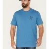 Brothers & Sons Men's Logo Graphic Short Sleeve T-Shirt Blue -Brothers + Sons shop 2000381668 400 P1